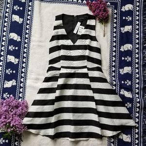 Unique black and white dress